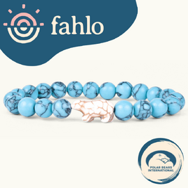 Fahlo Polar Bear Tracking Bracelet [Bead Colour: Glacier Blue]