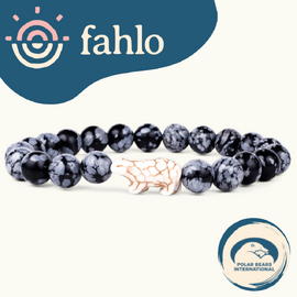 Fahlo Polar Bear Tracking Bracelet [Bead Colour: Papillae Stone]